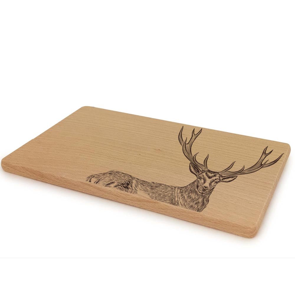 Schneidebrett "Hirsch" aus Buche geölt | 22x12cxm - INSELLIEBE USEDOM