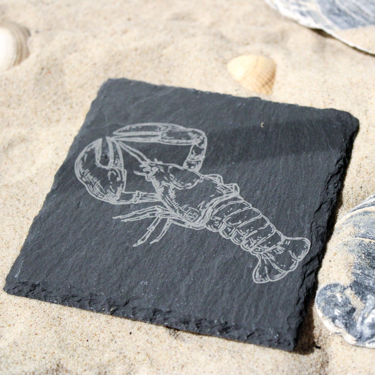 Untersetzer aus Schiefer "Lobster" | 10x10cm - INSELLIEBE USEDOM