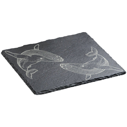 Servierplatte "Buckelwale" | 30x20cm aus Schiefer - INSELLIEBE USEDOM