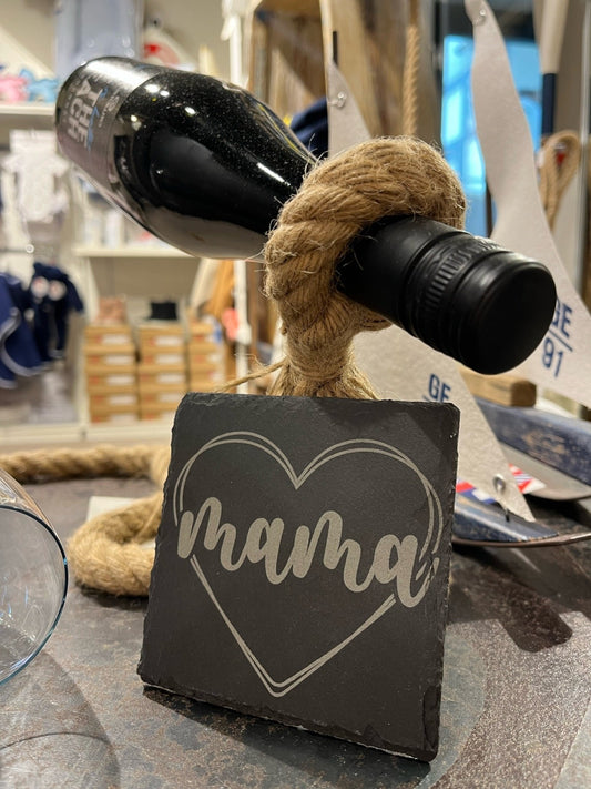 Untersetzer Schiefer "Mama Herz" | 10x10xm - INSELLIEBE USEDOM