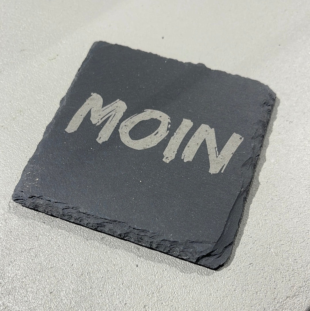 Untersetzer Schiefer "MOIN" | 10x10xm - INSELLIEBE USEDOM