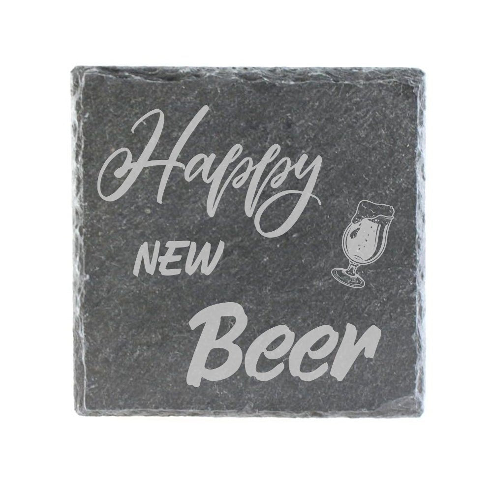 Untersetzer Schiefer "New Beer" | 10x10xm - INSELLIEBE USEDOM