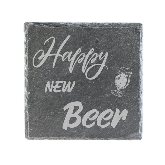 Untersetzer Schiefer "New Beer" | 10x10xm - INSELLIEBE USEDOM