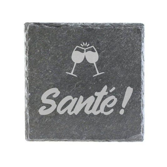 Untersetzer Schiefer "Santé" | 10x10xm - INSELLIEBE USEDOM