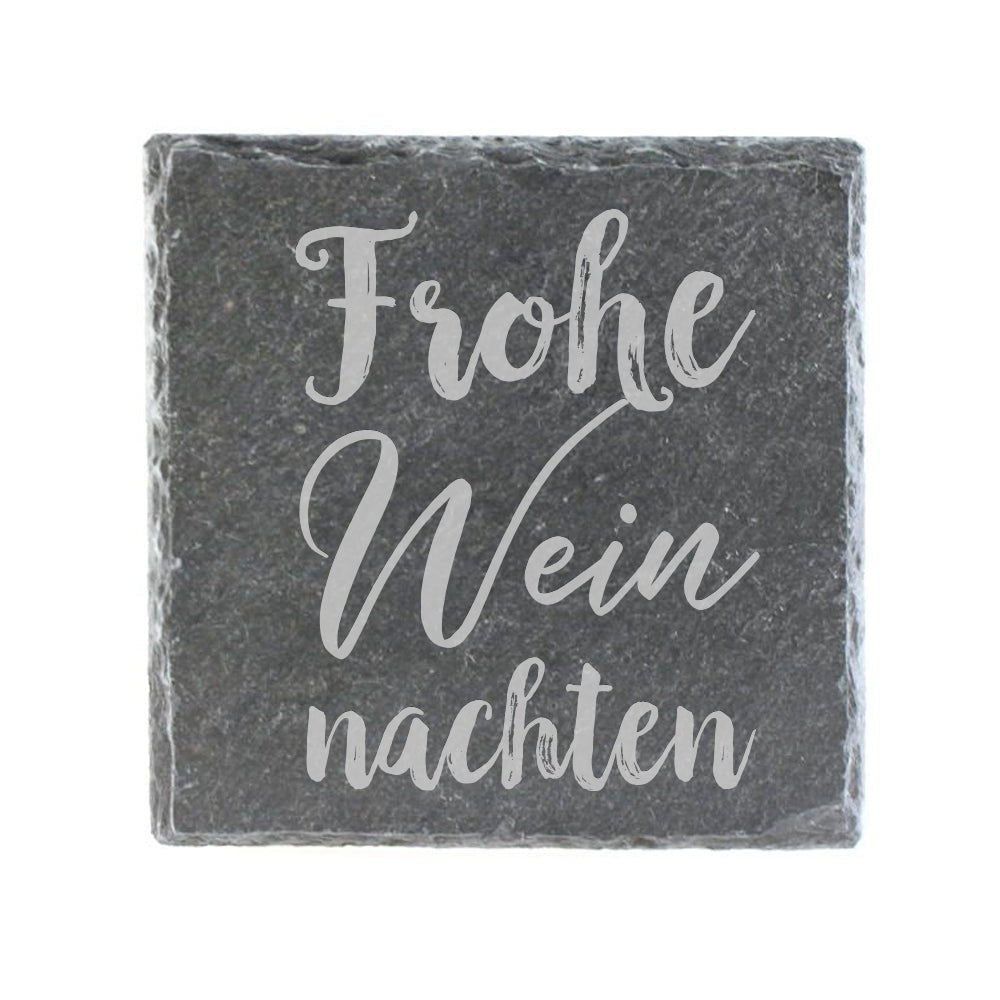 Untersetzer Schiefer "Weinnachten" | 10x10xm - INSELLIEBE USEDOM